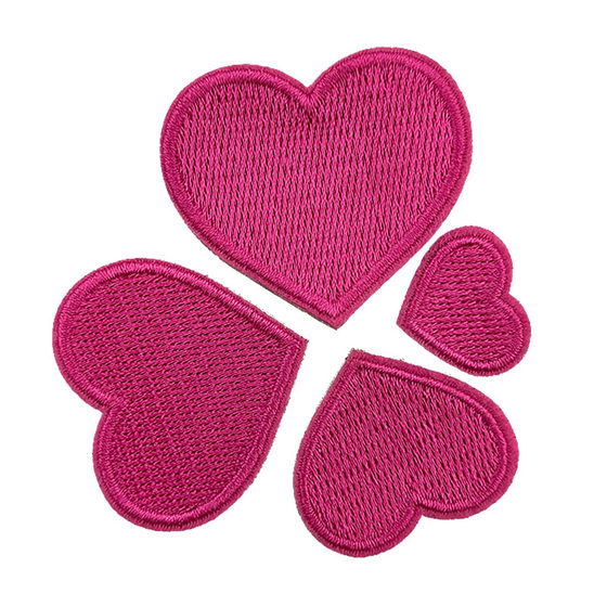 
Self-adhesive rose red love heart embroidery heart-shaped patch patches for clothes, down jackets and pants, decorative hole patching patches