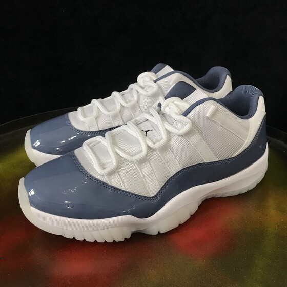 球鞋世家 Air Jordan 11 Low AJ11白蓝低帮复古篮球鞋 FV5104-104