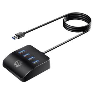 HP HP USB desktop splitter desktop host laptop dock plug multi-interface extension cable expander one drag four high-speed transmission keyboard and mouse hard disk U disk accessories converter