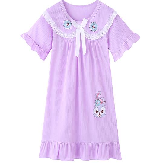 Pigiama Bambina Scooby-Doo - Camicia Notte Manica Corta Floreale, 100% Poliestere, Taglie 2-10 Anni
