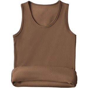 The vest men wearing warm and velvet thickened motion shoulder -threaded sleeveless T -shirts in autumn and winter