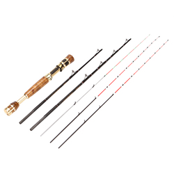 New Japanese Imported Raft Rod With Three Slightly Lead Soft Tail Titanium Alloy Solid Wood Handle Felling Rod With Full Fuji Parts Raft Fishing Rod