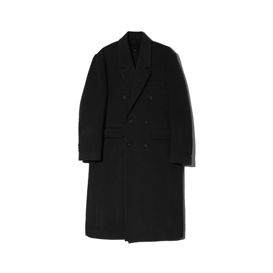 Mao woolen coat men's gray autumn and winter mid -length thick loose, loose over knee trench coat men's Korean version of rosewood jacket