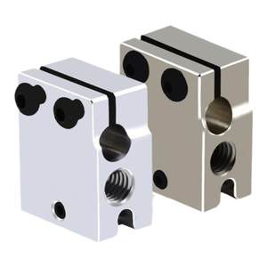 
3D printer E3D Volcano PT100 extrusion head heating block CNC aluminum/brass/copper-plated heating block high temperature resistance