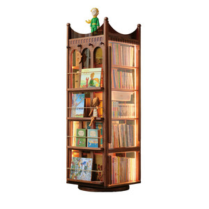 
Zoomily Crown Ultra Rotating Bookshelf Hand Figure Display Dental Cabinet Second-hand 360 Degree Children's Solid Wood Bookcase