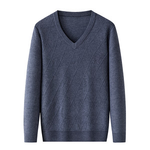 
Pierre Cardin 100% pure cashmere sweater men's V-neck thickened autumn and winter middle-aged sweetheart neck sweater base cardigan