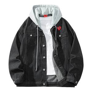 Charles Peach Heart Heavy Works Washing, Old denim jacket Men's Spring and Autumn New Year's Loose Disassembly Catched Hat
