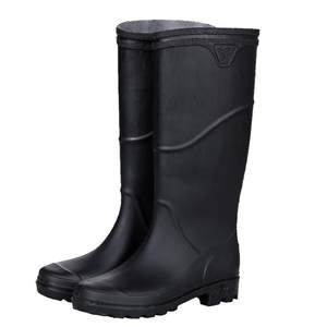 Autumn and winter labor protection rain boots men's long tube plus velvet water shoes adult non-slip water boots medium-high tube rain boots men's Korean rubber shoes