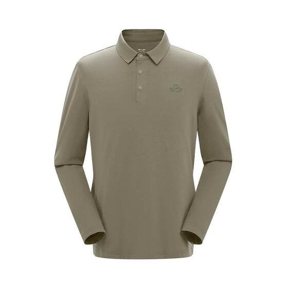 
Pelliot outdoor quick-drying T-shirt men's spring new sports long-sleeved casual top lapel POLO bottoming shirt