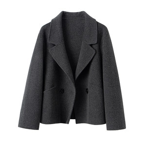 
High-end woolen woolen coat, small and short style, autumn and winter new product, high-end double-sided woolen woolen coat, Korean style coat