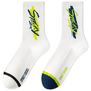 
Youth socks men's summer thin cotton socks anti-odor mid-tube basketball junior high school students older children boys sports socks