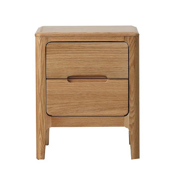 Bedside table pure solid wood oak factory direct sales Nordic style

