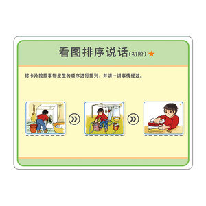 
Children's story telling sorting, see pictures and speaking logic sequence training card kindergarten language area materials teaching aids