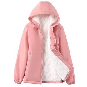 Spring and Autumn 2025 new thin coat for women short solid color hooded windbreaker windproof rain jacket top