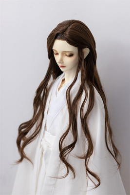 taobao agent [Kaka Planet] BJD wig men and women universal 3 -point milk silk flat tip shape long hair, big wave xzy xzy