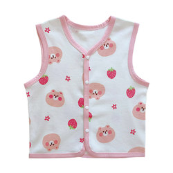 Children's pure cotton boneless vest for spring and autumn outer wear