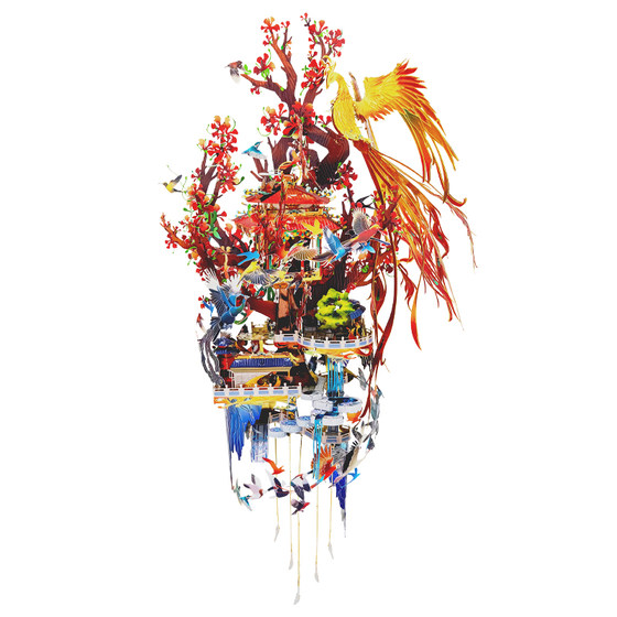 
Art model Bai Niao Chaofeng 3D three-dimensional puzzle metal assembly model diy handmade birthday gift toys for girlfriend