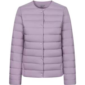 
Hot-selling hot-selling Bosideng's new thin rib down jacket for women, round neck, variable liner, short style, portable 90 cashmere