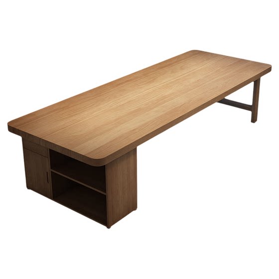 
Solid wood long desk in the living room, simple modern office conference table long table home reading, writing and learning dining table