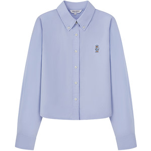 
TeenieWeenie Bear Women's Shirt 26 Spring New Simple Casual Short Box Type Cotton Long Sleeve Shirt