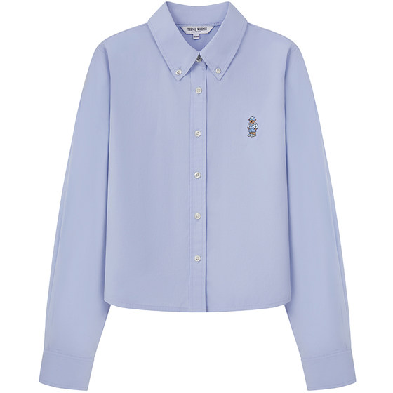 
TeenieWeenie Bear Women's Shirt 26 Spring New Simple Casual Short Box Type Cotton Long Sleeve Shirt
