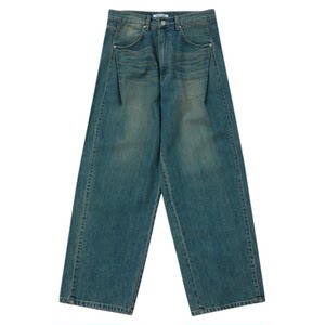 
CHIN DOWN Korean men's and women's spring fashion loose trousers wide-leg jeans MUSINSA