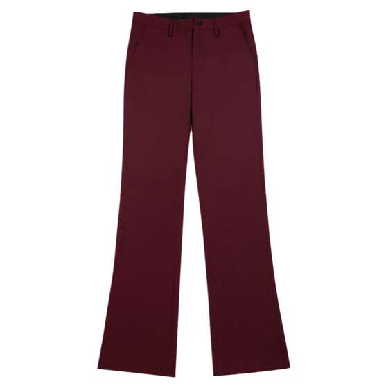 Business new vertical flared pants Men's casual straight pants, stylish micro flames, big footsteen feet avoid hot pants
