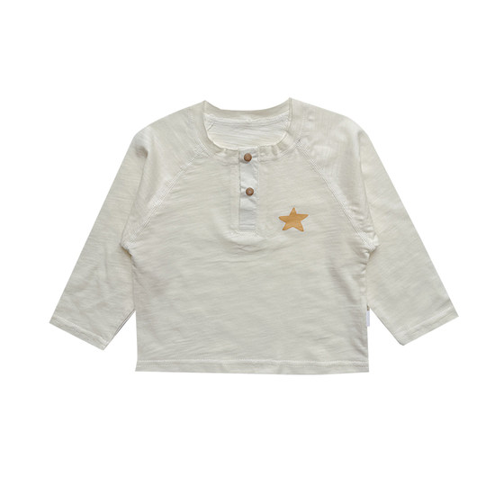 
Baby long-sleeved T-shirt pure cotton A-type thin spring and autumn men and girls versatile base shirt baby clothes round neck top