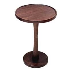 Walnut solid wood edge table movable small round table tea table