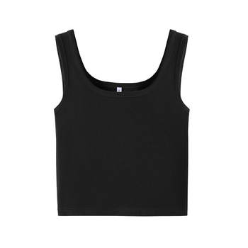 Benny Road S/K series black slim square collar suspender vest for women 2025 summer new style meat-covering slimming top Q