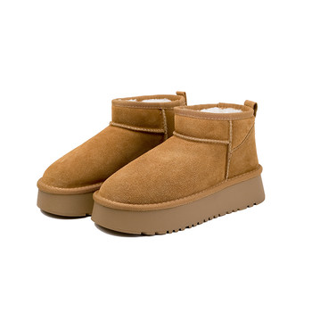 
[Free try on for return and exchange] Leather short boots