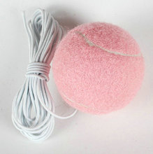 износостойкий мяч тренировка одиночный мяч тренировочный одноместный теннисный тренажёр теннис розовый теннис