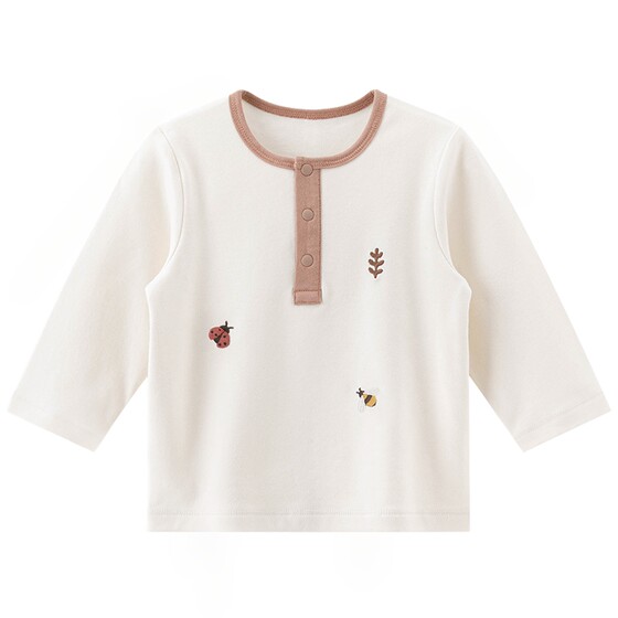 
Guaiqi Bear, men and women, pure cotton long-sleeved T-shirt, spring and autumn home clothes, infant tops, pajamas, base shirts