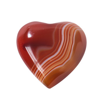 Love ornament red agate natural crystal hand polished