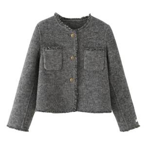 
2026 early spring style high-end small fragrance double-sided wool coat women's short French wool coat