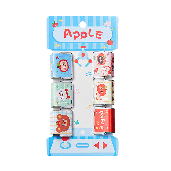 
Grade 2 Class 3 APPLE Party Sliding Clip Elementary School Junior High School Students Special Test Paper Storage Folder Push Push Clip High-Looking Ins Style Office Supplies Data Clip Classification Storage Artifact K