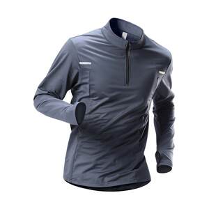 
Winter half-zipper training suit men's plus velvet warm quick drying clothes long-sleeved autumn and winter jogging top outdoor sports t-shirt