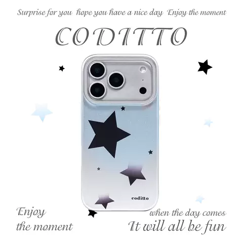 CODITTO Phone Case  Gradient Star Matte Phone Case –  Pro/Plus/Max/Air  – iPhone 17,  iPhone 16, iPhone 15, iPhone 14, iPhone 13
