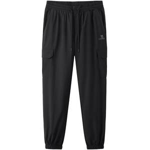 Camel men's down pants thickened and warm 2025 autumn and winter style plus velvet cold-proof sports pants waterproof and down cotton pants