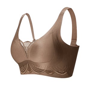 Underwear for women, thin, big breasts, small, side breasts, push-up, adjustable, brand counter, genuine, wire-free bra