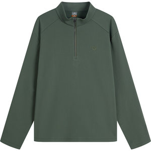 
Explore autumn and winter stand-up collar long-sleeved casual clothes for men and women windproof and warm pullover outdoor sports hiking T-shirt