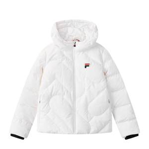 FILA File women's sports down jacket autumn and winter versatile duck down duck down short hooded warm casual top jacket

