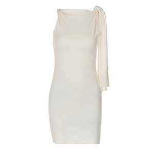 European and American style design sensitive belt off -the -shoulder sleeveless dress female solid color high -waisted slim slim hip one step short skirt
