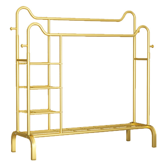 Light Luxury Floor-to-Ceiling Coat Rack for Bedroom - Double-Pole Net ...
