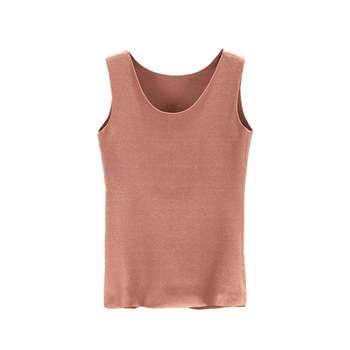 Double-sided velvet vest for women in autumn and winter German velvet heating and warm sling seamless slim fit pure cotton bottoming shirt with top