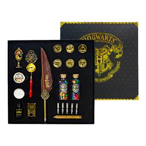 Harry Potter Warner Official Edition Hogwarts Academy Seal Head Pen Style Fire Paint Seal Set
