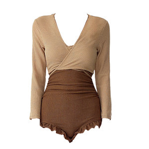 
Masked Cat Swimsuit Women's 2026 New Popular Hot Spring One-piece Belly Covering Slimming Long-Sleeved Cover-up Swimsuit