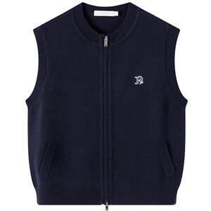 [Pure Wool] Navigare Italian small sailboat knitted vest for women's autumn new sweater vest jacket