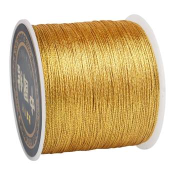 Hand-woven red rope with gold and silver thread tassels and tassels