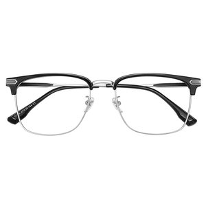 
Oversized half-frame glasses for men with myopia, suitable for big and fat faces, professional anti-blue light handsome eye frames